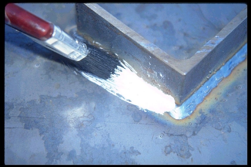 brush application of coating