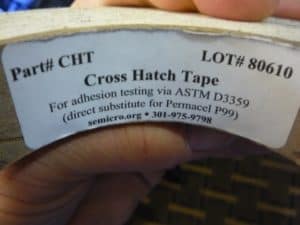 Coating Adhesion Testing using Knife/Tape Methods