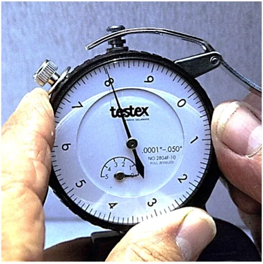 Figure 6 Close up of Analog Micrometer
