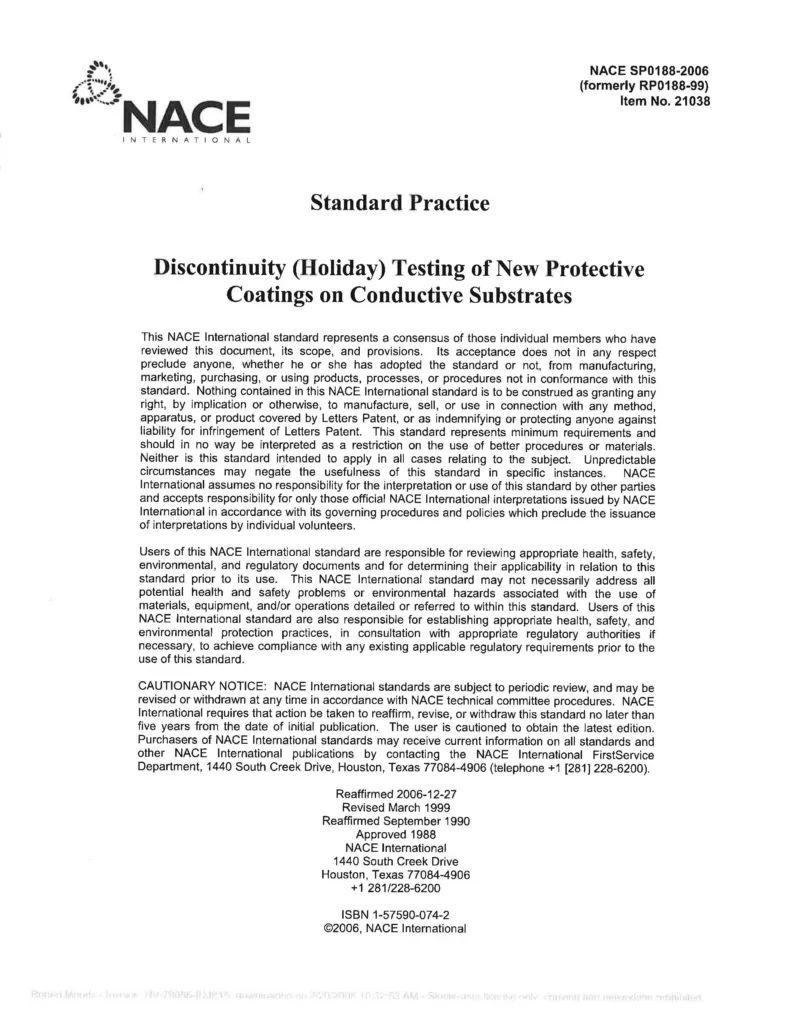 NACE July Article JPG NACE Standard Practice
